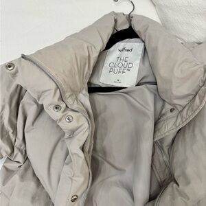 Wilfred Cloud Puff Puffer Jacket - Light Grey Taupe